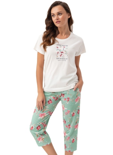 Pijama dama LUNA.1312 crem