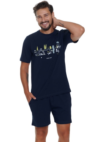 Pijama pentru bărbați DOCTOR NAP PMB.5355 NAVY BLUE