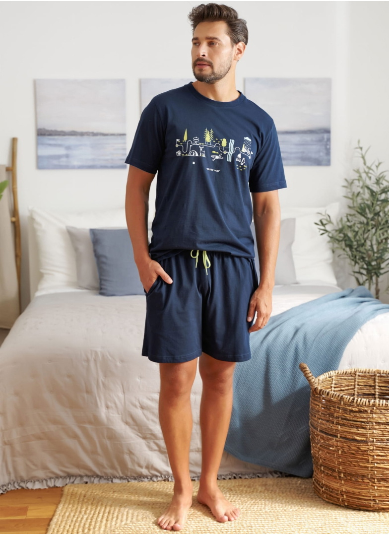 Pijama bărbați DOCTOR NAP PMB.5355 NAVY BLUE