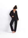 Pijama dama SENSIS.1288 negru/roșu