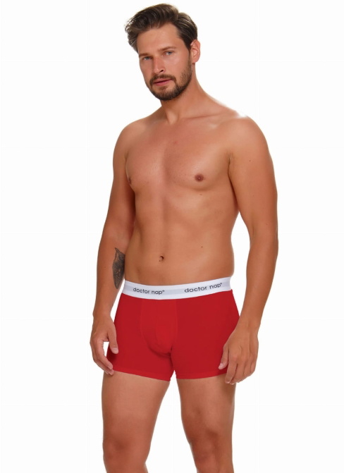 Férfi boxeralsó DOCTOR NAP BOX.5277 BLACK MELANGE RED 3 db