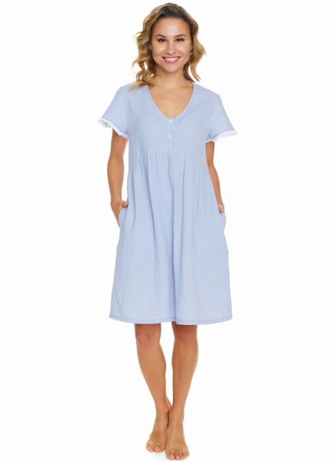 Cămașă de noapte dama DOCTOR NAP TM.5318 BABY BLUE