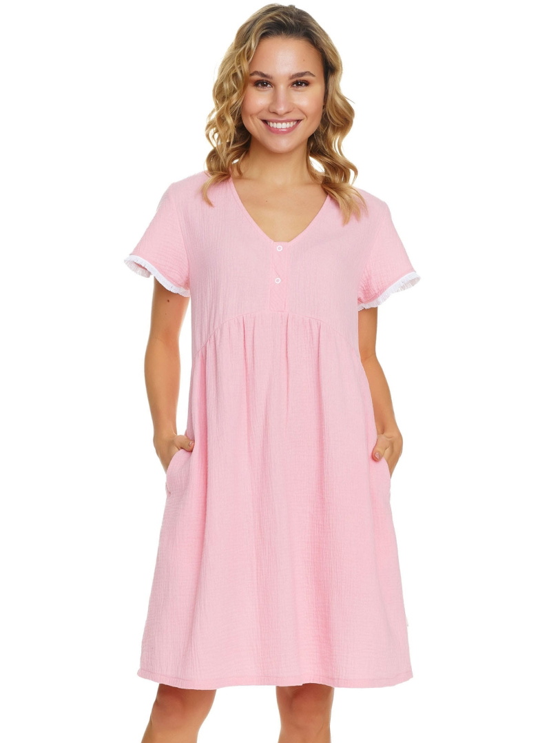 Cămașă de noapte dama DOCTOR NAP TM.5318 BARBIE PINK