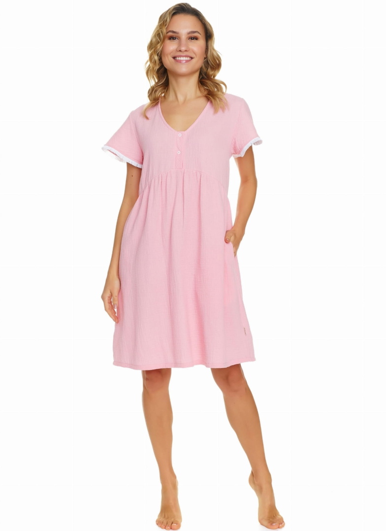 Cămașă de noapte dama DOCTOR NAP TM.5318 BARBIE PINK