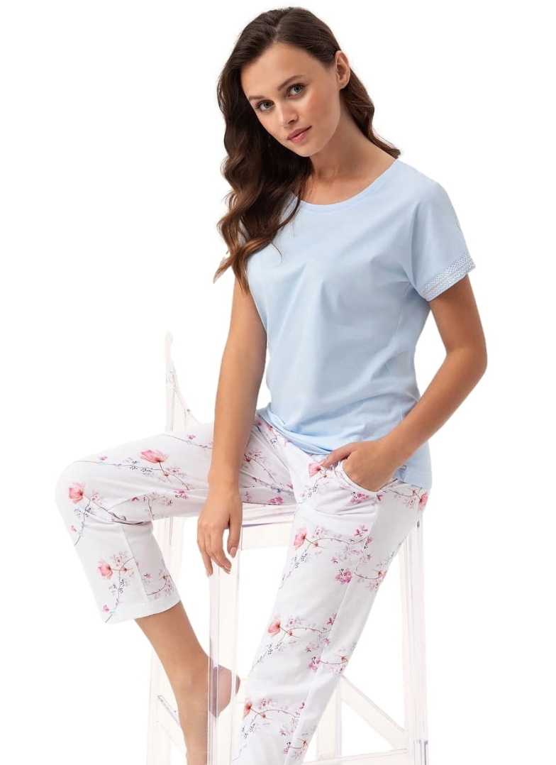 Pijama dama LUNA.1354 albastru