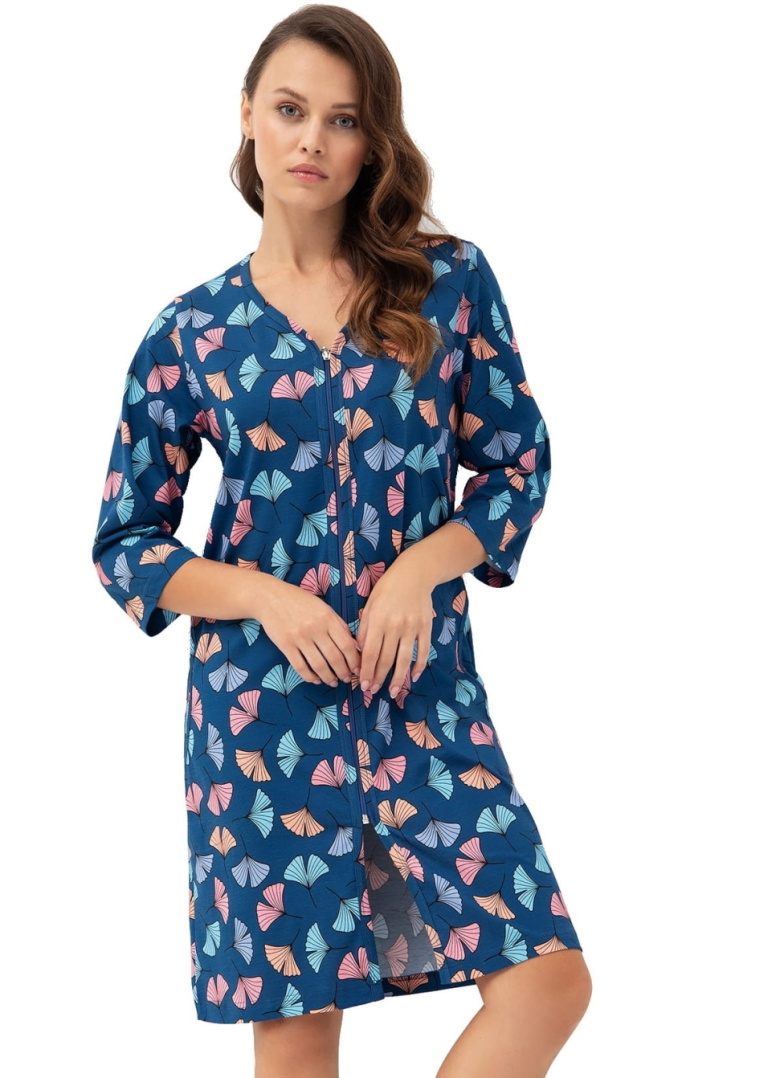 Set pijama și halat LUNA albastru