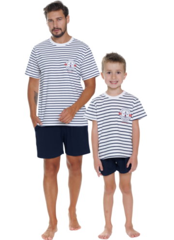 Set pijama pentru tată și fiu DOCTOR NAP MARINE