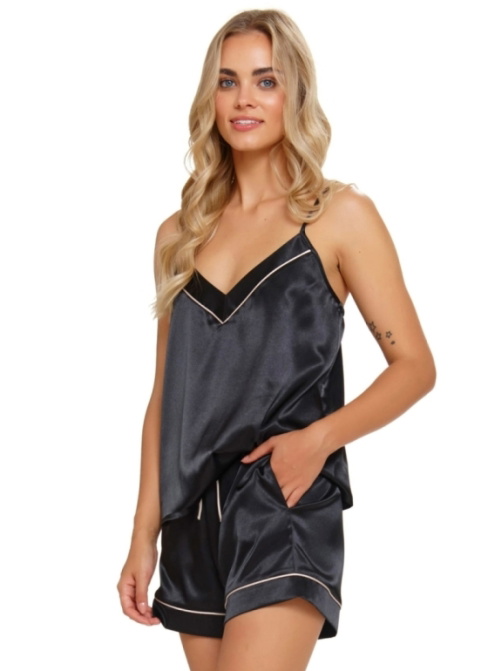 Pijama din satin DOCTOR NAP BLACK