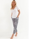 Pijama dama CANA.1228 alb flori