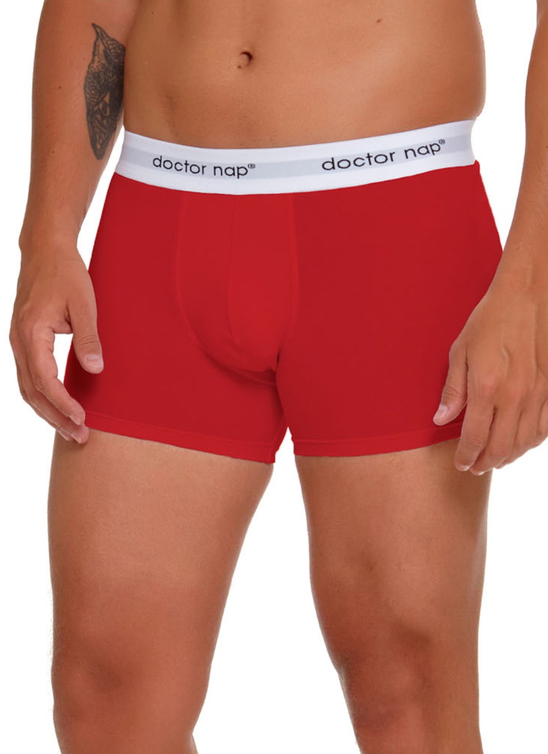 Férfi boxeralsó DOCTOR NAP BOX.5277 BLACK MELANGE RED 3 db