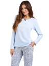 Pijama dama ITALIAN FASHION SALLI lung albastru