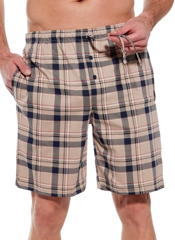 Spodnie piżamowe męskie Cornette.1807 beżowy-kratka