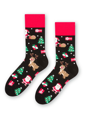 Pánské ponožky vánoční STEVEN.1136 černá