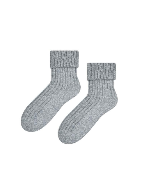 STEVEN Ponožky na spaní šedá melanž