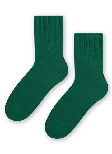 Pánské pruhované vlněné ponožky STEVEN.1093 zelená