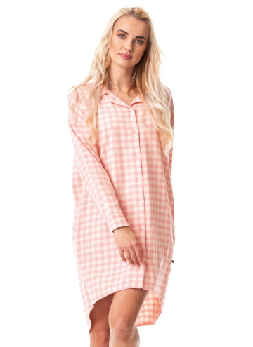 Flanel hálóing KEY.1039 peach