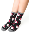 Ponožky vánoční Santa Claus STEVEN dámské černá