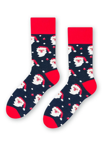 STEVEN Pánské ponožky vánoční Santa Claus tmavě modrá