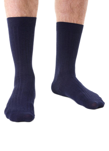 Pánské ponožky z merino vlny, beztlakové STEVEN tmavě modrá