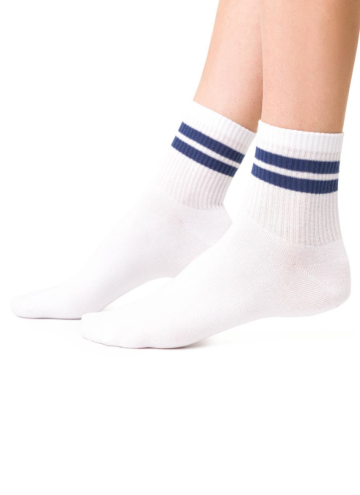 Sportovní ponožky dámské STEVEN.1026 bílý denim