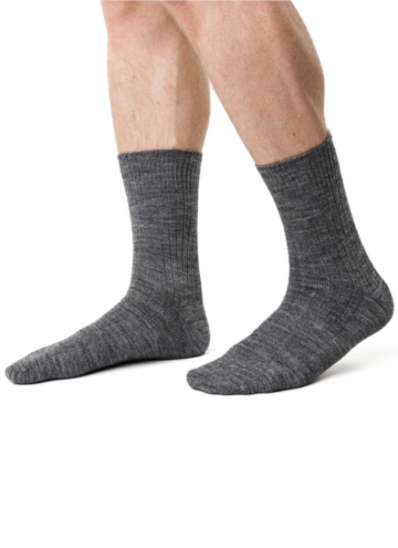 Pánské ponožky s alpacké vlny STEVEN šedá melanž