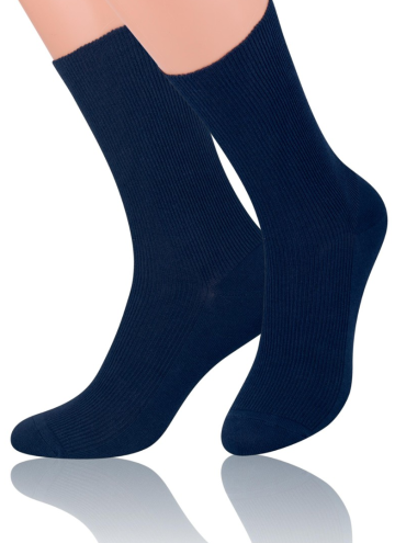 STEVEN Ponožky bezotlaké ART. 018 tmavě modrá