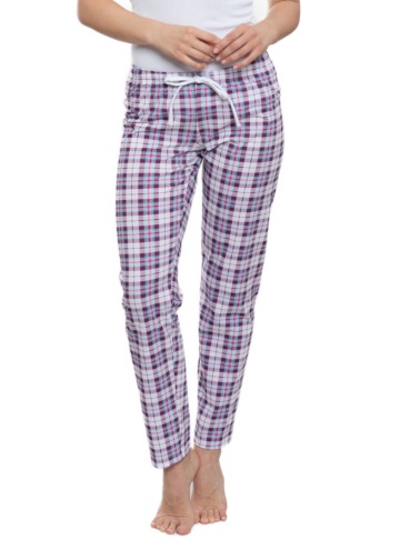 Wadima długie spodnie piżamowe damskie purpurowy
