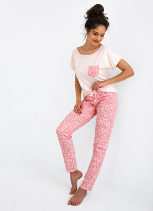 Pijama dama SENSIS.1402 roz deschis