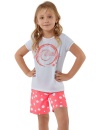 Dívčí pyžamo ITALIAN FASHION RABA krátká bílý/malinový print