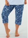 Pijama dama ITALIAN FASHION AGALIA scurt 3/4 albastru/print