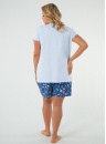 Piżama damska Italian Fashion TULIP kr.kr niebieski/druk