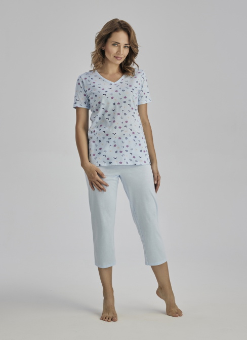 Pijama dama WADIMA.1045 albastru deschis