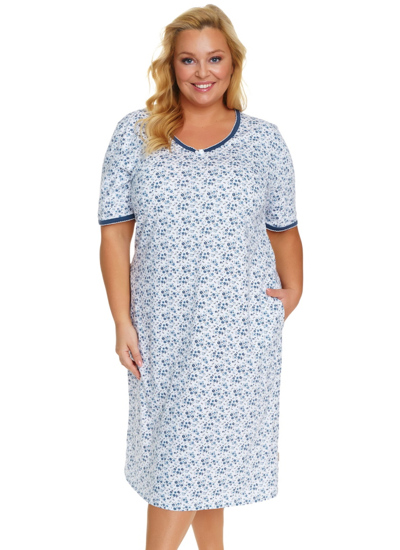 Cămașă de noapte dama DOCTOR NAP TB.5157 NAVY BLOOM