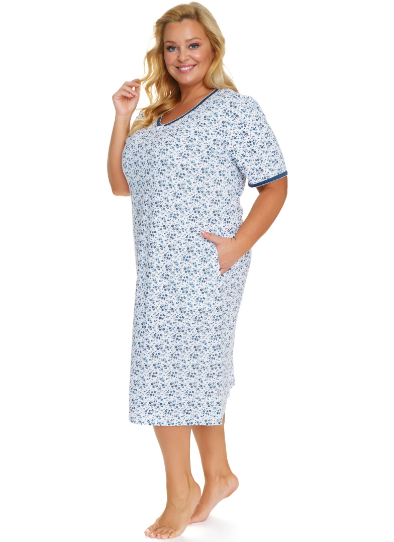 Cămașă de noapte dama DOCTOR NAP TB.5157 NAVY BLOOM