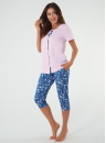 Pijama dama ITALIAN FASHION LADY scurt 3/4 roz/print