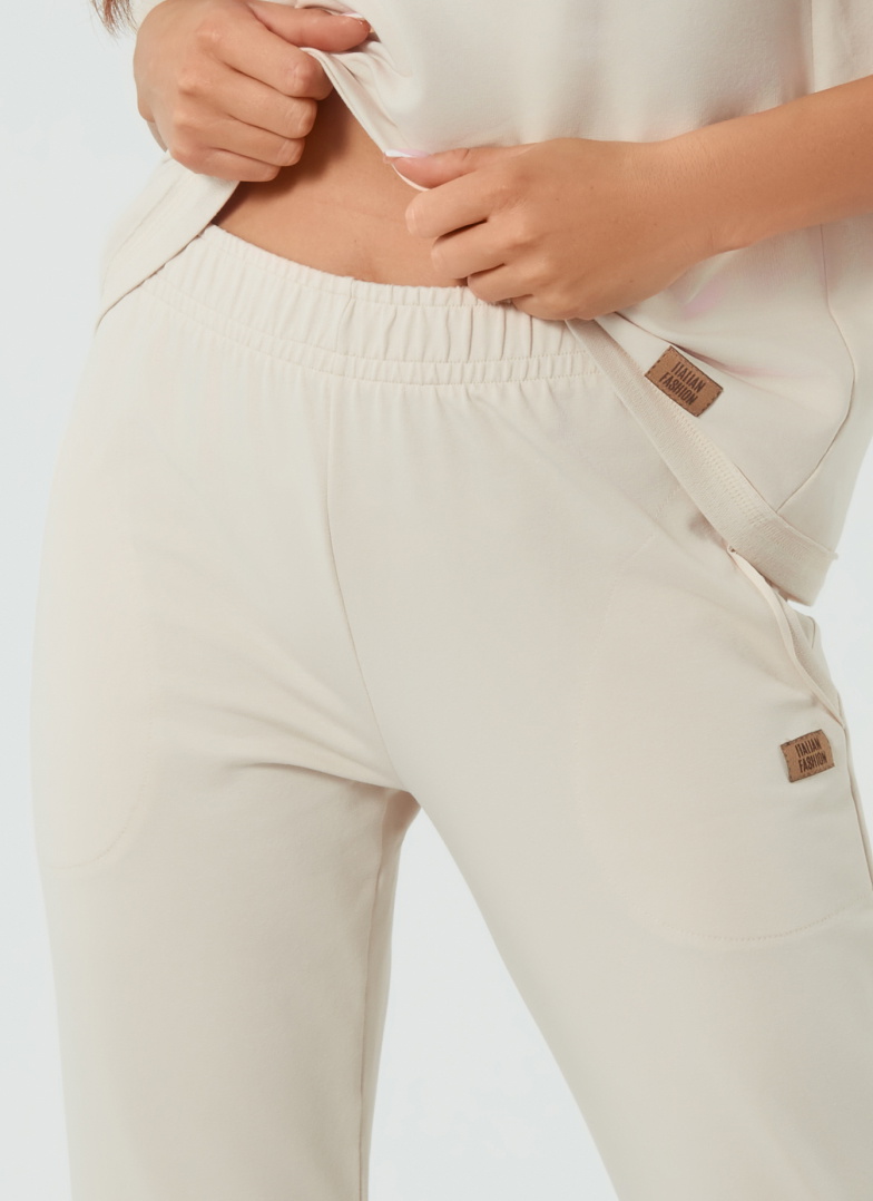 Pantaloni dama ITALIAN FASHION STELLA lung bej