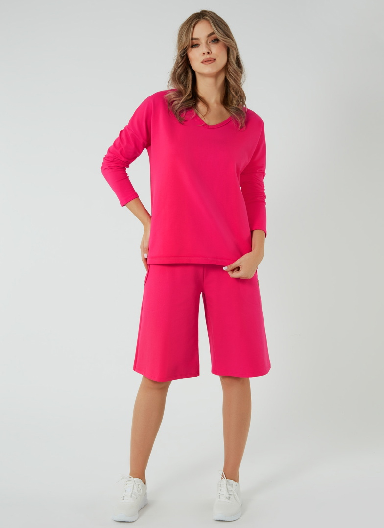 Pantaloni culottes ITALIAN FASHION MADRI 1/2 fucsia