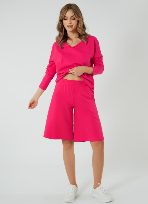 Pantaloni culottes ITALIAN FASHION MADRI 1/2 fucsia