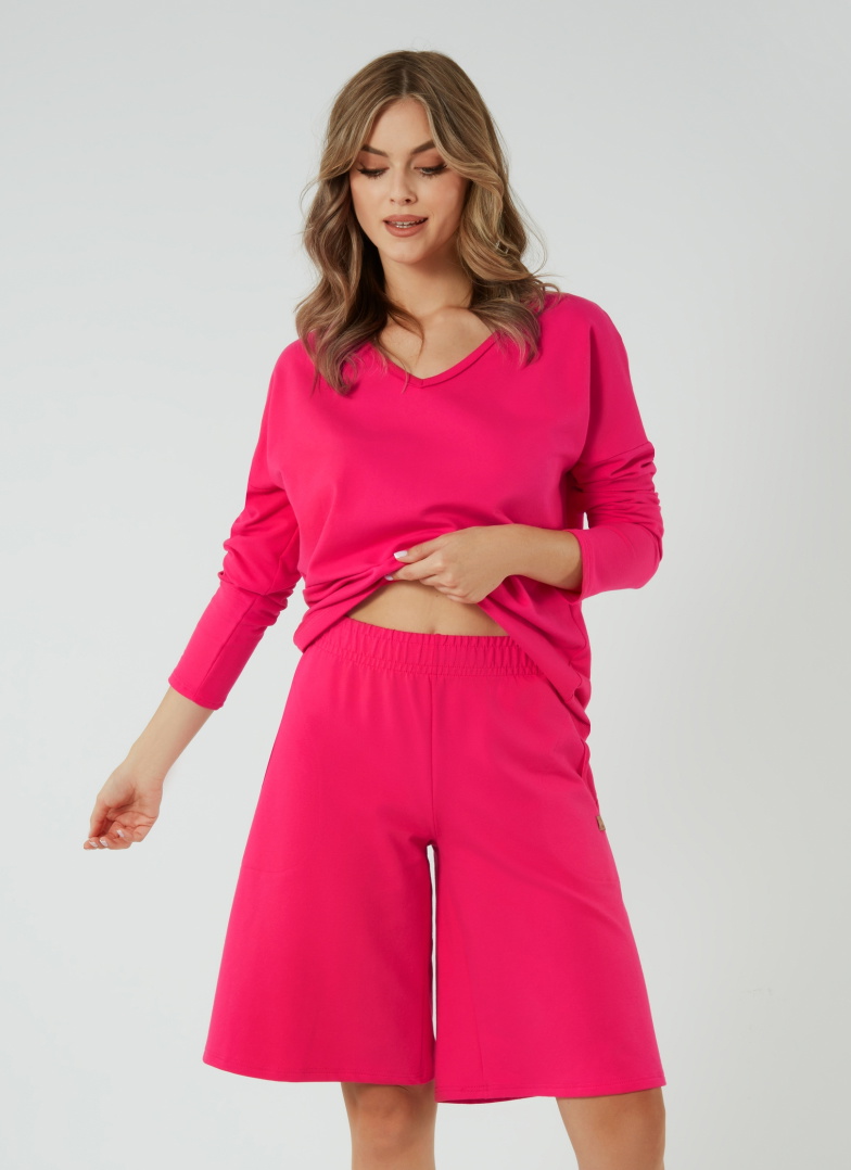 Pantaloni culottes ITALIAN FASHION MADRI 1/2 fucsia