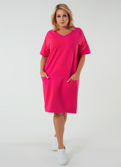 Női tunika ITALIAN FASHION STELLA rövid ujjú fuchsia