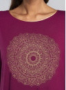 Pijama dama ITALIAN FASHION MANDALA 3/4+3/4 burgundy