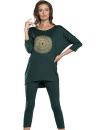 Pijama dama ITALIAN FASHION MANDALA 3/4+3/4 verde