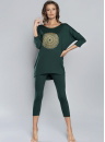 Pijama dama ITALIAN FASHION MANDALA 3/4+3/4 verde