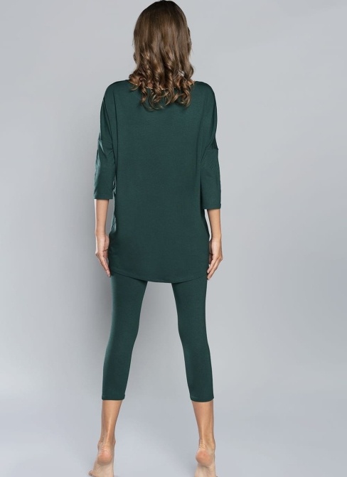 Piżama damska Italian Fashion MANDALA 3/4+3/4 zielona