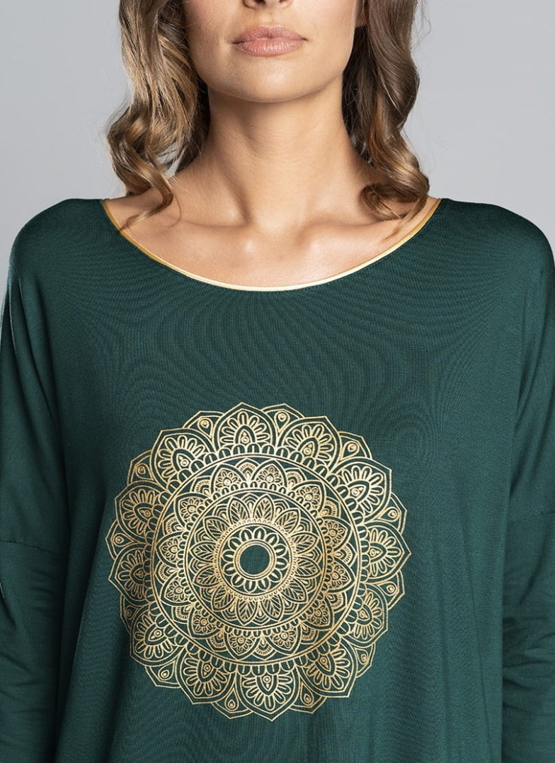 Női pizsama ITALIAN FASHION MANDALA 3/4+3/4 zöld