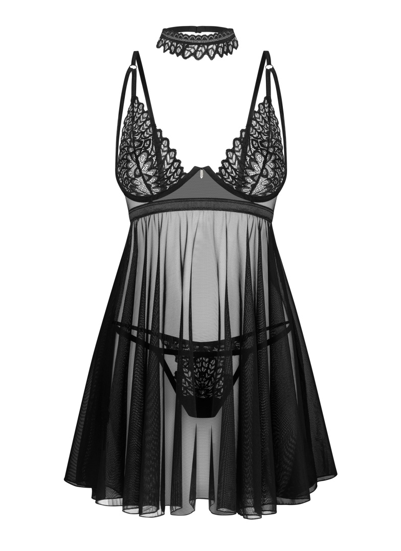 Cămașă de noapte OBSESSIVE DONARELLA BABYDOLL negru