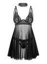 Cămașă de noapte OBSESSIVE DONARELLA BABYDOLL negru