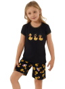 Pijama fete ITALIAN FASHION ANATRE scurt negru/print