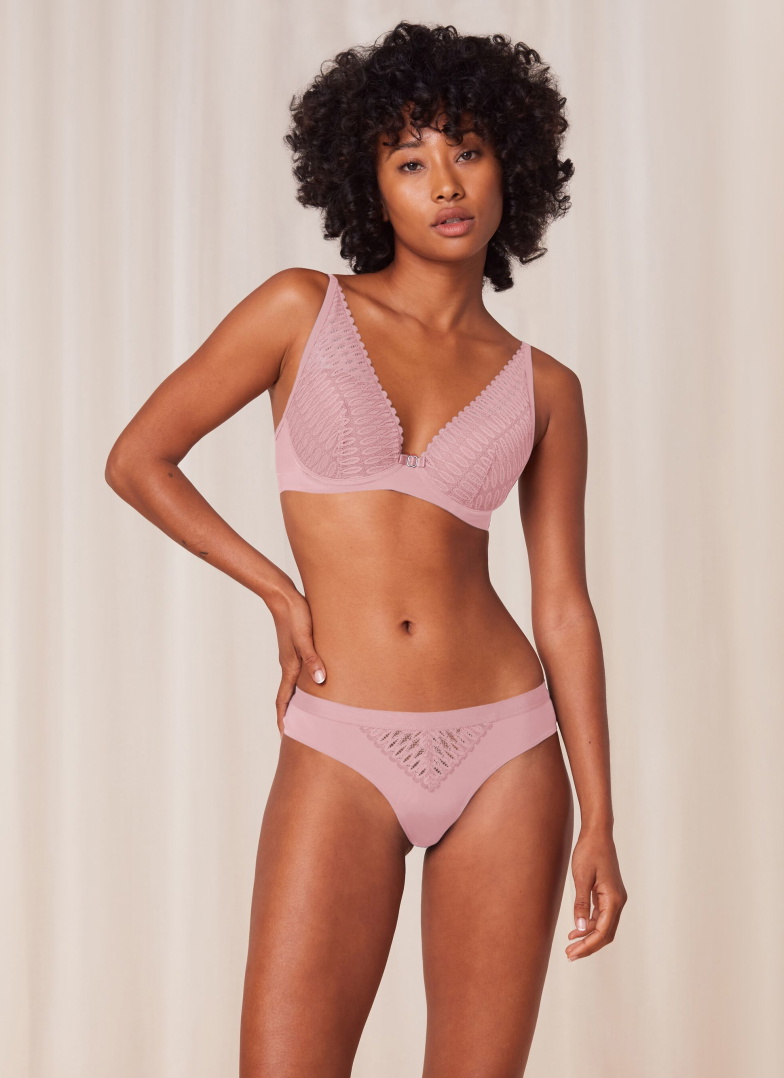 Dámské kalhotky TRIUMPH AURA SPOTLIGHT T BRAZILIAN SUNROSE PINK