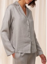 Pyžamová košile TRIUMPH SILKY SENSUALITY TOP LSL SILENT GREY